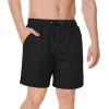 imageAmerican Trends Mens Swim Trunks with Compression Liner Quick Dry Swimsuits Mens Bathing Suit SwimwearBlack Trunks