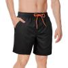 imageAmerican Trends Mens Swim Trunks with Compression Liner Quick Dry Swimsuits Mens Bathing Suit SwimwearTotem Black