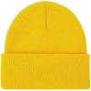 imageAmerican Trends Winter Hats for Men Women Cuffed Beanies Hat Soft Plain Knit Hats Skull CapsBlackyellow