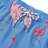 imageBoys Swim Trunks with Boxer Brief Liner Swim Shorts Compression Liner Youth Anti TrunksBlue Flamingo
