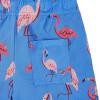 imageBoys Swim Trunks with Boxer Brief Liner Swim Shorts Compression Liner Youth Anti TrunksBlue Flamingo
