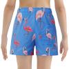 imageBoys Swim Trunks with Boxer Brief Liner Swim Shorts Compression Liner Youth Anti TrunksBlue Flamingo
