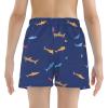 imageBoys Swim Trunks with Boxer Brief Liner Swim Shorts Compression Liner Youth Anti TrunksBlue Shark