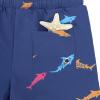 imageBoys Swim Trunks with Boxer Brief Liner Swim Shorts Compression Liner Youth Anti TrunksBlue Shark
