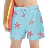 imageBoys Swim Trunks with Boxer Brief Liner Swim Shorts Compression Liner Youth Anti TrunksBlue Starfish