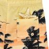 imageBoys Swim Trunks with Boxer Brief Liner Swim Shorts Compression Liner Youth Anti TrunksCoconut Tree
