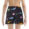 imageBoys Swim Trunks with Boxer Brief Liner Swim Shorts Compression Liner Youth Anti TrunksColorful Shark