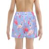 imageBoys Swim Trunks with Boxer Brief Liner Swim Shorts Compression Liner Youth Anti TrunksFlamingo