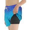 imageBoys Swim Trunks with Boxer Brief Liner Swim Shorts Compression Liner Youth Anti TrunksGradient Banana