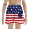 imageBoys Swim Trunks with Boxer Brief Liner Swim Shorts Compression Liner Youth Anti TrunksNational Flag