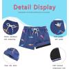 imageBoys Swim Trunks with Boxer Brief Liner Swim Shorts Compression Liner Youth Anti TrunksNational Flag