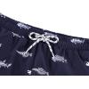 imageBoys Swim Trunks with Boxer Brief Liner Swim Shorts Compression Liner Youth Anti TrunksNavy Fishbone