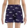 imageBoys Swim Trunks with Boxer Brief Liner Swim Shorts Compression Liner Youth Anti TrunksNavy Fishbone