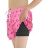 imageBoys Swim Trunks with Boxer Brief Liner Swim Shorts Compression Liner Youth Anti TrunksPink Anchor