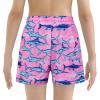 imageBoys Swim Trunks with Boxer Brief Liner Swim Shorts Compression Liner Youth Anti TrunksPink Blue Shark