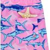 imageBoys Swim Trunks with Boxer Brief Liner Swim Shorts Compression Liner Youth Anti TrunksPink Blue Shark