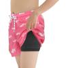 imageBoys Swim Trunks with Boxer Brief Liner Swim Shorts Compression Liner Youth Anti TrunksPink Fishbone