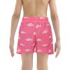 imageBoys Swim Trunks with Boxer Brief Liner Swim Shorts Compression Liner Youth Anti TrunksPink Fishbone