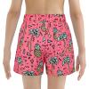 imageBoys Swim Trunks with Boxer Brief Liner Swim Shorts Compression Liner Youth Anti TrunksPink Pineapple