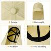 imageMens Sun Hats with UV Protection Fishing Hiking Hat for Men with Neck Flap Summer Baseball Cap OutdoorBeige