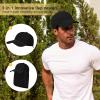 imageMens Sun Hats with UV Protection Fishing Hiking Hat for Men with Neck Flap Summer Baseball Cap OutdoorBlack