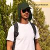 imageMens Sun Hats with UV Protection Fishing Hiking Hat for Men with Neck Flap Summer Baseball Cap OutdoorGreen