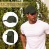imageMens Sun Hats with UV Protection Fishing Hiking Hat for Men with Neck Flap Summer Baseball Cap OutdoorGreen