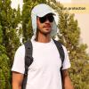 imageMens Sun Hats with UV Protection Fishing Hiking Hat for Men with Neck Flap Summer Baseball Cap OutdoorLightgray