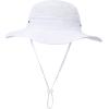 imageToddler Sun Hat Kids Bucket Hat for Girls Boys Sun Protection Baby Summer Swim Hat Wide Brim Baby HatsWhite