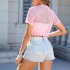 imageWomens Shrug Cardigan Short Sleeve Shrug for Women Knit Cardigans Sweater Cropped Sweaters Crochet Shrugs CardiganLight Pink