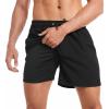 imageAmerican Trends Mens Swim Trunks with Compression Liner Quick Dry Swimsuits Mens Bathing Suit SwimwearA Black