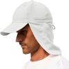 imageMens Sun Hats with UV Protection Fishing Hiking Hat for Men with Neck Flap Summer Baseball Cap OutdoorLightgray