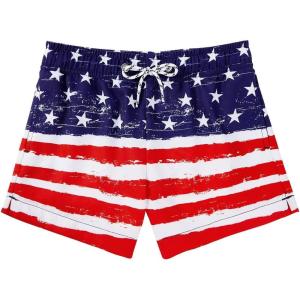 imageAmerican Trends Boys Swim Trunks Toddler Swim Shorts Bathing Suit Kids Swimsuit Youth SwimwearAmerican Flag