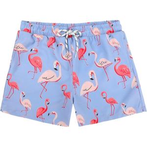 imageAmerican Trends Boys Swim Trunks Toddler Swim Shorts Bathing Suit Kids Swimsuit Youth SwimwearFlamingo