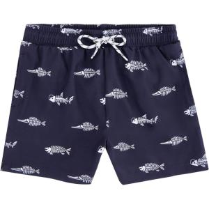 imageAmerican Trends Boys Swim Trunks Toddler Swim Shorts Bathing Suit Kids Swimsuit Youth SwimwearNavy Blue Fishbone