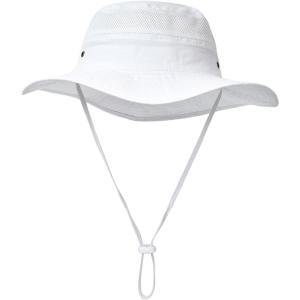 imageToddler Sun Hat Kids Bucket Hat for Girls Boys Sun Protection Baby Summer Swim Hat Wide Brim Baby HatsWhite