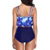 imageAmerican Trends High Waisted Bikini Sets Ruffled Flounce 2 Piece Bathing Suit Plus Size Tankini Swimsuits for Women SexyBlue Tiedye