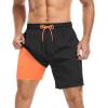 imageAmerican Trends Mens Swim Trunks Compression Lined Swim Shorts for Outdoor Bathing Suit ShortsZ Black