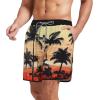 imageAmerican Trends Mens Swim Trunks with Compression Liner Quick Dry Beach Shorts for Men with Pockets Beach Wear ClothingCoconut Tree