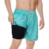 imageAmerican Trends Mens Swim Trunks with Compression Liner Quick Dry Beach Shorts for Men with Pockets Beach Wear ClothingGreen Shark