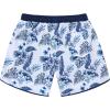 imageAmerican Trends Mens Swim Trunks with Compression Liner Quick Dry Beach Shorts for Men with Pockets Beach Wear ClothingLeaves Blue