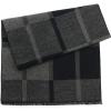 imageAmerican Trends Mens Winter Warm Long Soft Scarf Plaid Tassel Scarf for Men Soft Classic ScarvesBlack Grey Square  Gift Box