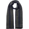 imageAmerican Trends Mens Winter Warm Long Soft Scarf Plaid Tassel Scarf for Men Soft Classic ScarvesBlue  Grey Stripe