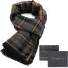 imageAmerican Trends Mens Winter Warm Long Soft Scarf Plaid Tassel Scarf for Men Soft Classic ScarvesOrange Stripe  Gift Box