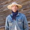 imageAmerican Trends Wild Rag Cowboy Scarf for Men 35 Inch Western Head Scarf Silk Feeling Cowboy Scarves Neck BandanaArmy Green