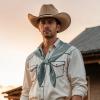 imageAmerican Trends Wild Rag Cowboy Scarf for Men 35 Inch Western Head Scarf Silk Feeling Cowboy Scarves Neck BandanaBlack