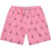imageMens Swim Trunks Quick Dry Bathing Suits Novelty Board Shorts with Compression Liner Anchor M