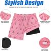 imageMens Swim Trunks Quick Dry Bathing Suits Novelty Board Shorts with Compression Liner Anchor M