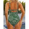 imageOne Piece Swimsuit for Women Tummy Control Bathing Suits Vintage Modest SwimwearLine Flower