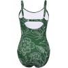 imageOne Piece Swimsuit for Women Tummy Control Bathing Suits Vintage Modest SwimwearLine Flower